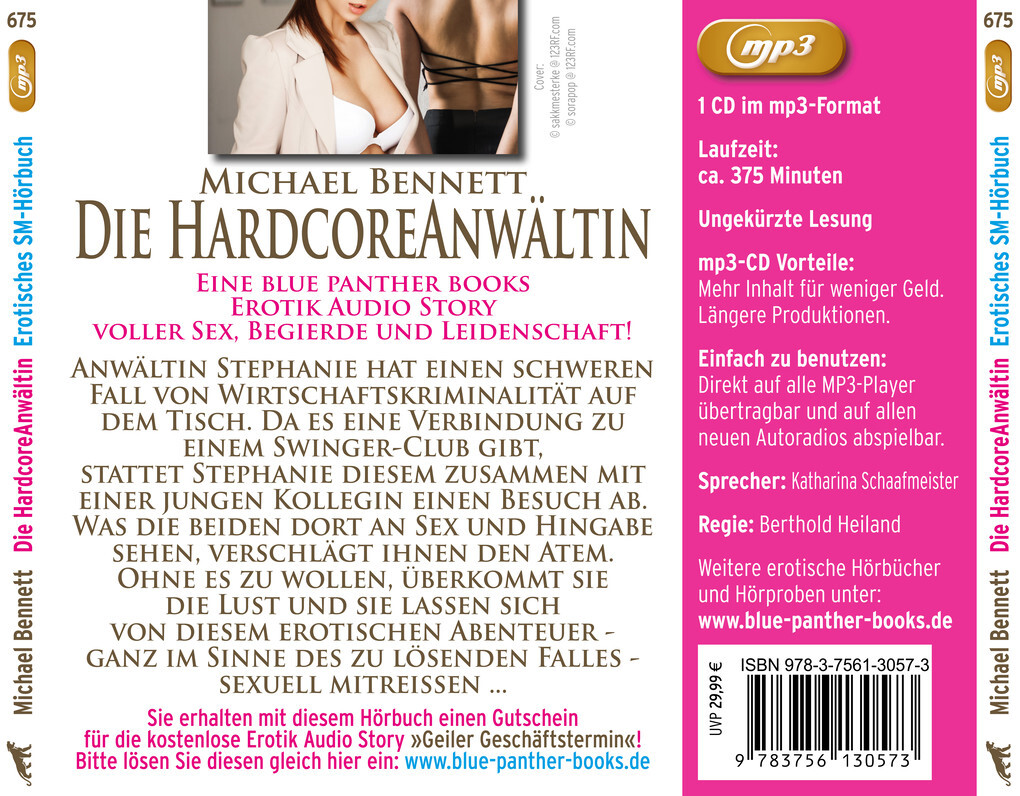 Weitere Ansicht: Die HardcoreAnwältin | Erotik SM-Audio Story | Erotisches SM-Hörbuch MP3CD, Audio-CD, MP3 | Michael Bennett