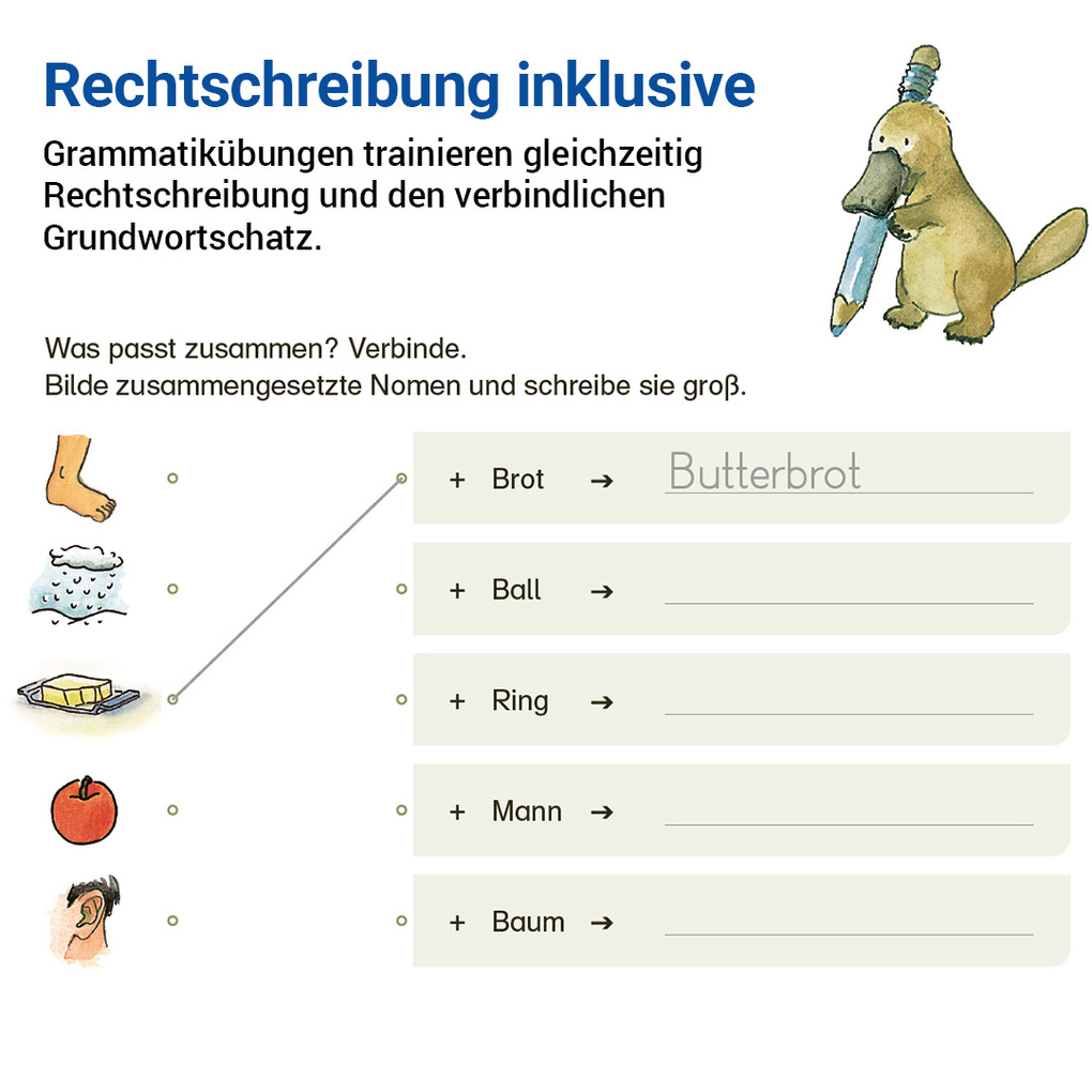 Weitere Ansicht: Grammatik mit Rico Schnabel, Klasse 4 - silbierte Ausgabe | Stefanie Drecktrah, Mareike Hahn