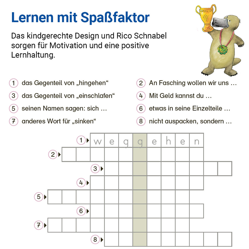 Weitere Ansicht: Grammatik mit Rico Schnabel, Klasse 4 - silbierte Ausgabe | Stefanie Drecktrah, Mareike Hahn