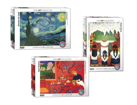 Produktbild: Puzzle Bundle, 3x 1.000 Teile "Art"