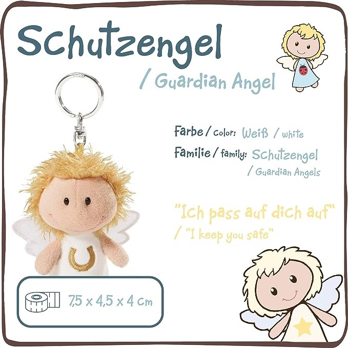 Weitere Ansicht: NICI - Schutzengel Ich pass auf dich auf weiß 7cm Schlüsselanhänger