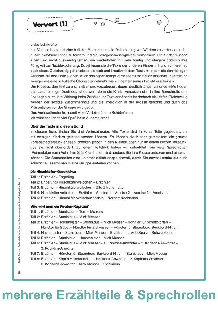 Weitere Ansicht: Vorlesetheater Band 2 | Barbara Rath