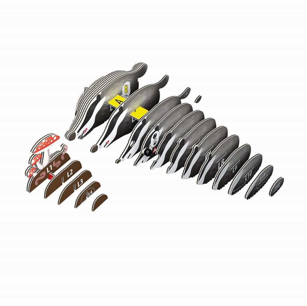 Weitere Ansicht: EUGY - 3D Bastelset Dachs