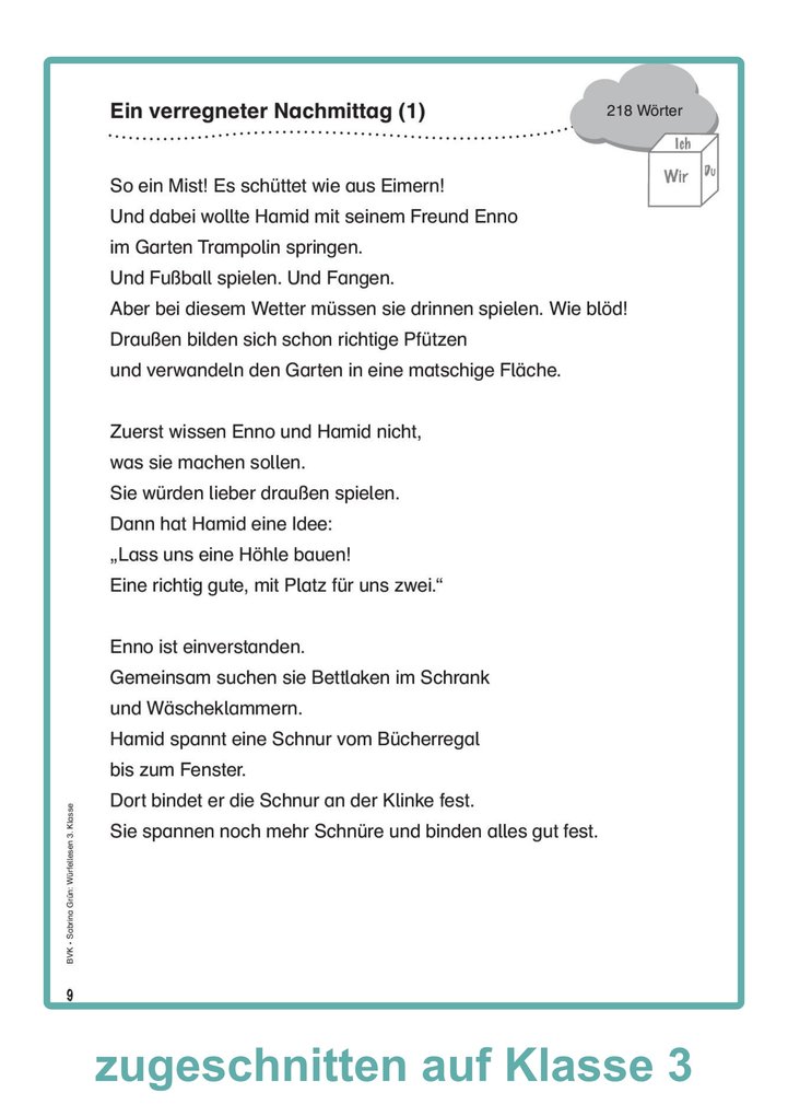 Weitere Ansicht: Würfellesen - 3. Klasse | Sabrina Grün