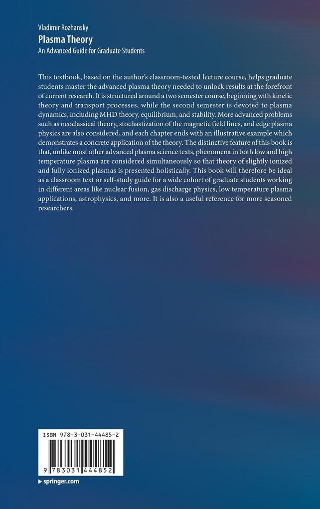 Weitere Ansicht: Plasma Theory | Vladimir Rozhansky