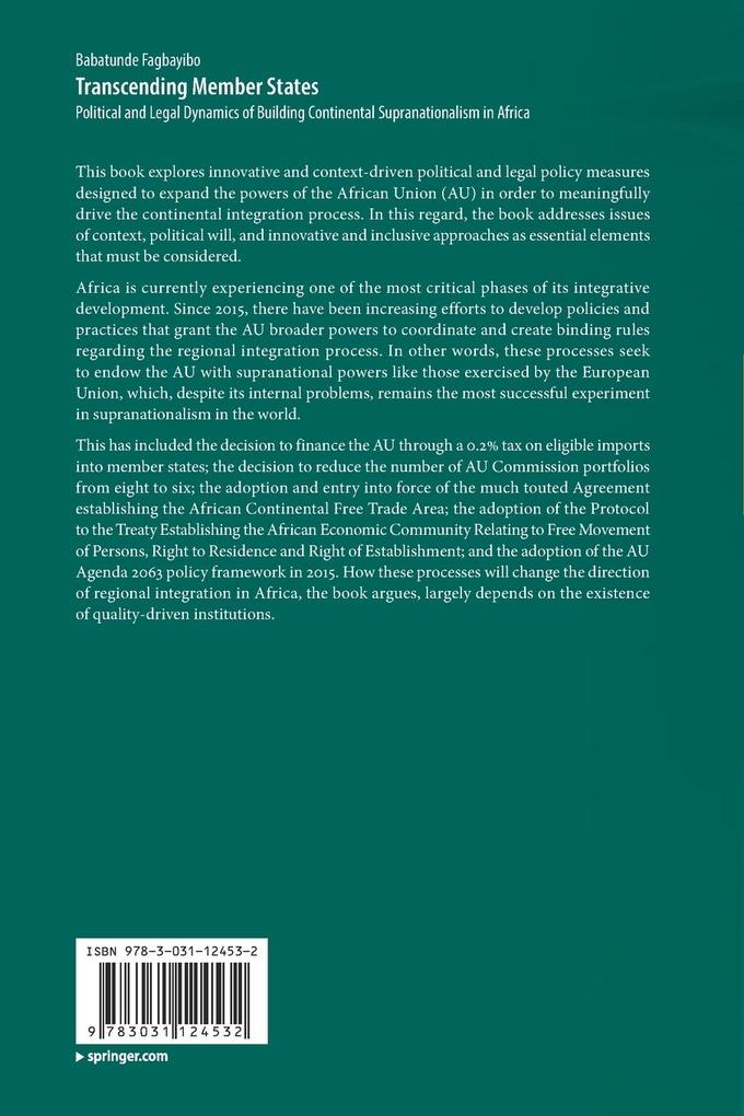 Weitere Ansicht: Transcending Member States | Babatunde Fagbayibo