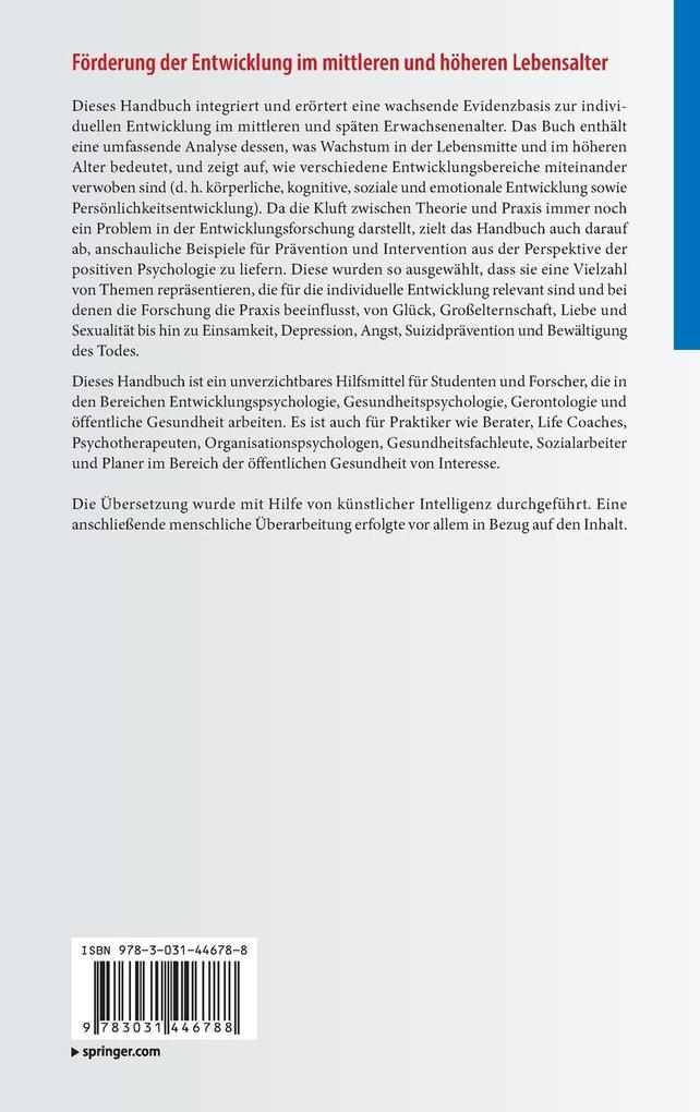 Weitere Ansicht: Förderung der Entwicklung im mittleren und höheren Lebensalter | Irina Catrinel Crciun, Irina Catrinel Craciun