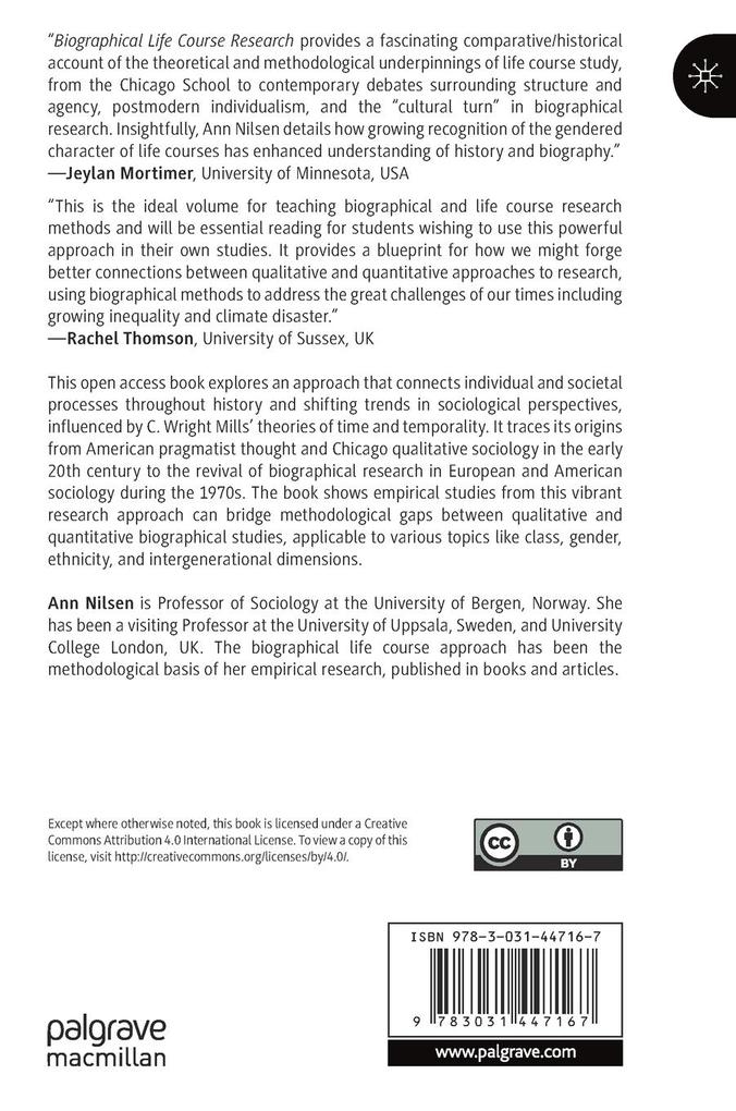 Weitere Ansicht: Biographical Life Course Research | Ann Nilsen