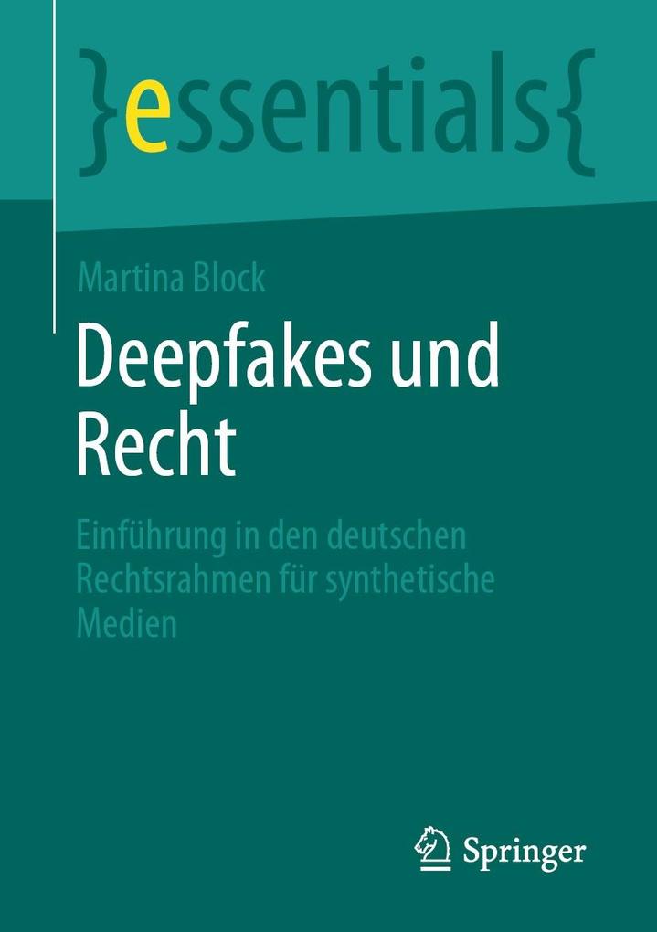 Produktbild: Deepfakes und Recht | Martina Block