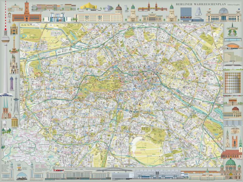 Produktbild: Berliner Wahrzeichenplan | Gerd Gauglitz