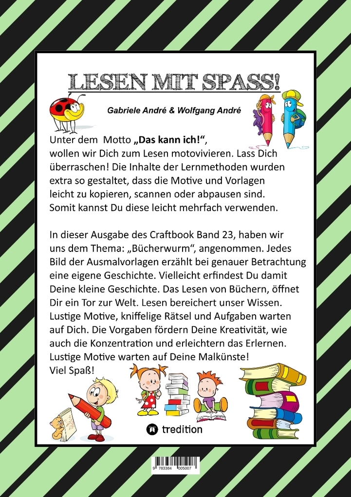 Weitere Ansicht: CRAFTOOK - SPIELERISCH LESENLERNEN - 100 TOLLE MOTIVE - LÜCKENTEXT - SPANNENDE RÄTSEL - MOTIVATION - SPASS AM LESEN | Wolfgang André, Gabriele André