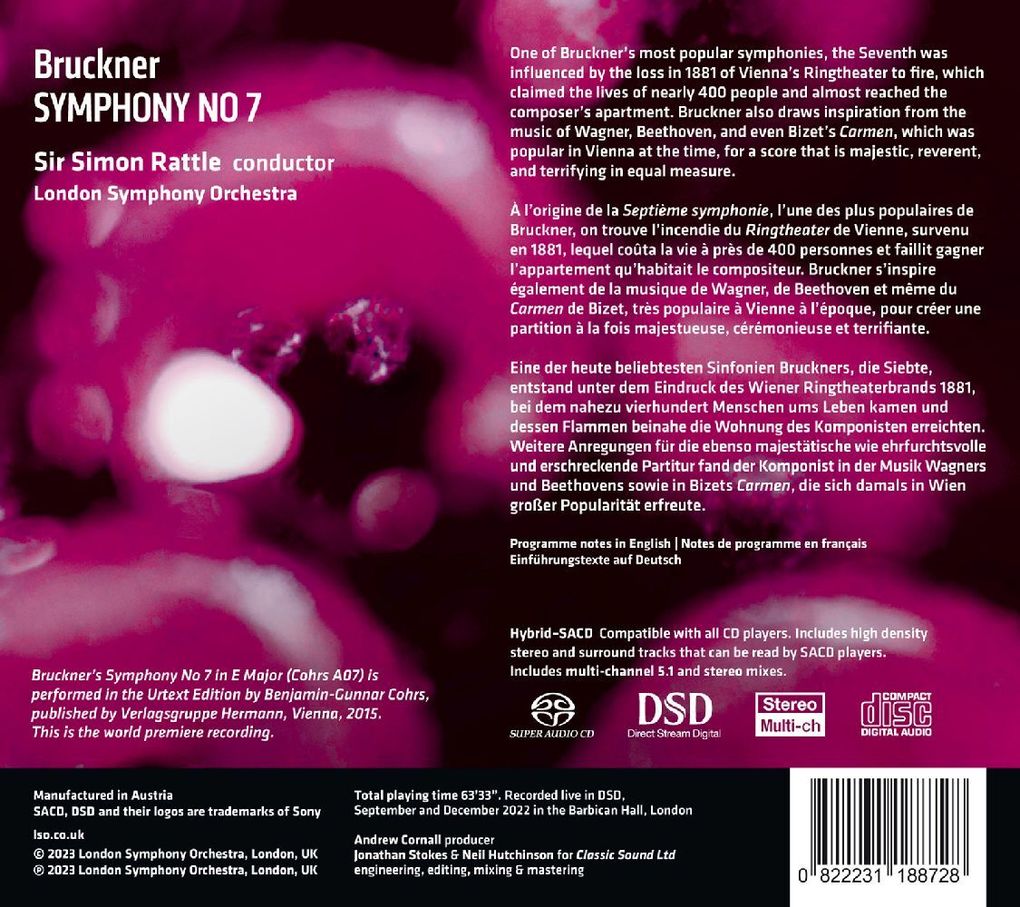 Weitere Ansicht: Sinfonie Nr. 7, 1 Hybrid-SACD | Anton Bruckner