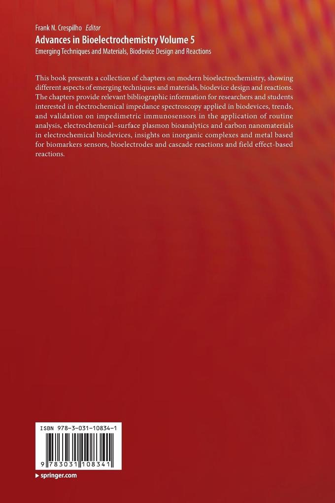 Weitere Ansicht: Advances in Bioelectrochemistry Volume 5