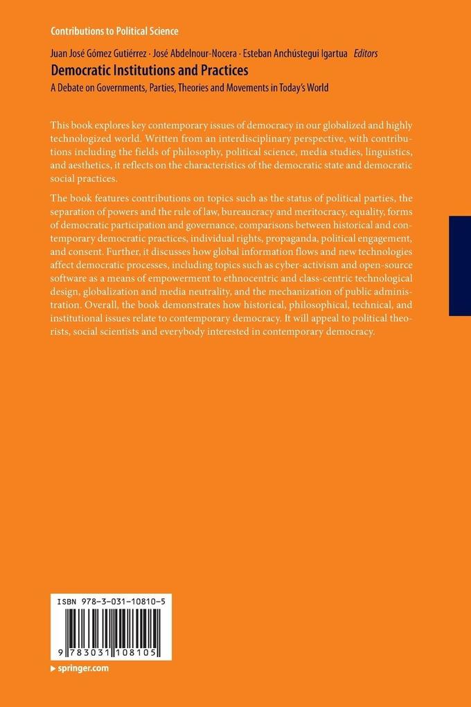 Weitere Ansicht: Democratic Institutions and Practices
