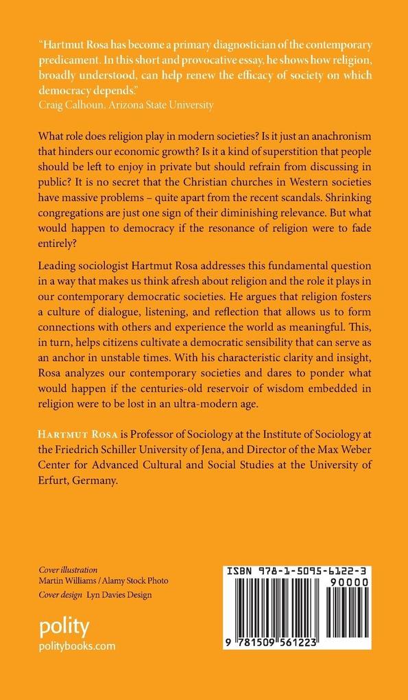 Weitere Ansicht: Democracy Needs Religion | Hartmut Rosa