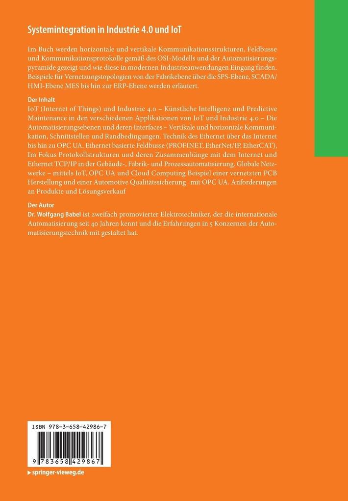 Weitere Ansicht: Systemintegration in Industrie 4.0 und IoT | Wolfgang Babel