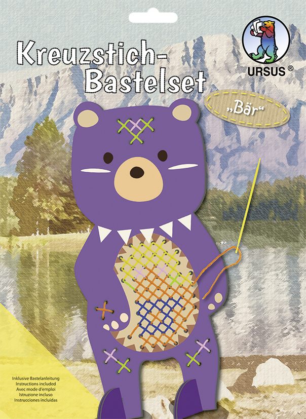 Produktbild: URSUS Sticken Kreuzstich-Bastelset Bär