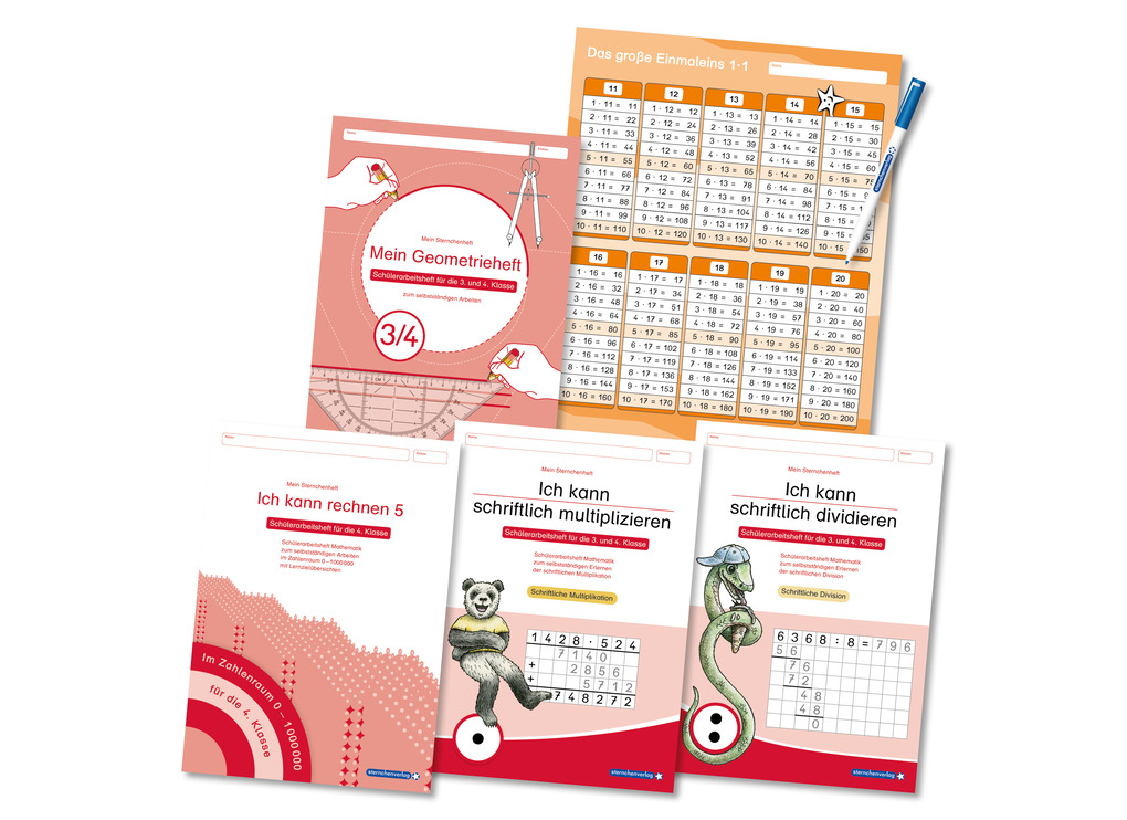 Weitere Ansicht: Meine Lernbox 4 - Mathematik - Fit für das 4. Schuljahr | Katrin Langhans, sternchenverlag GmbH