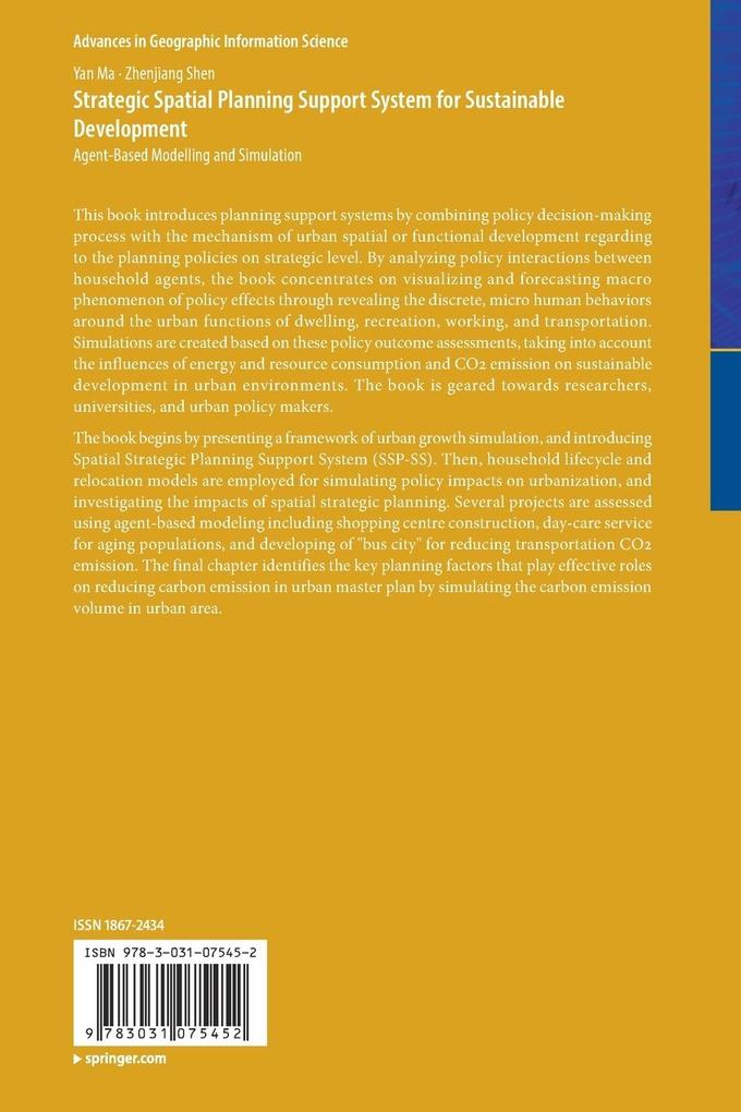 Weitere Ansicht: Strategic Spatial Planning Support System for Sustainable Development | Yan Ma, Zhenjiang Shen
