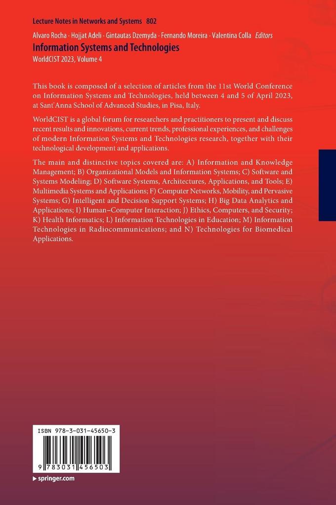 Weitere Ansicht: Information Systems and Technologies