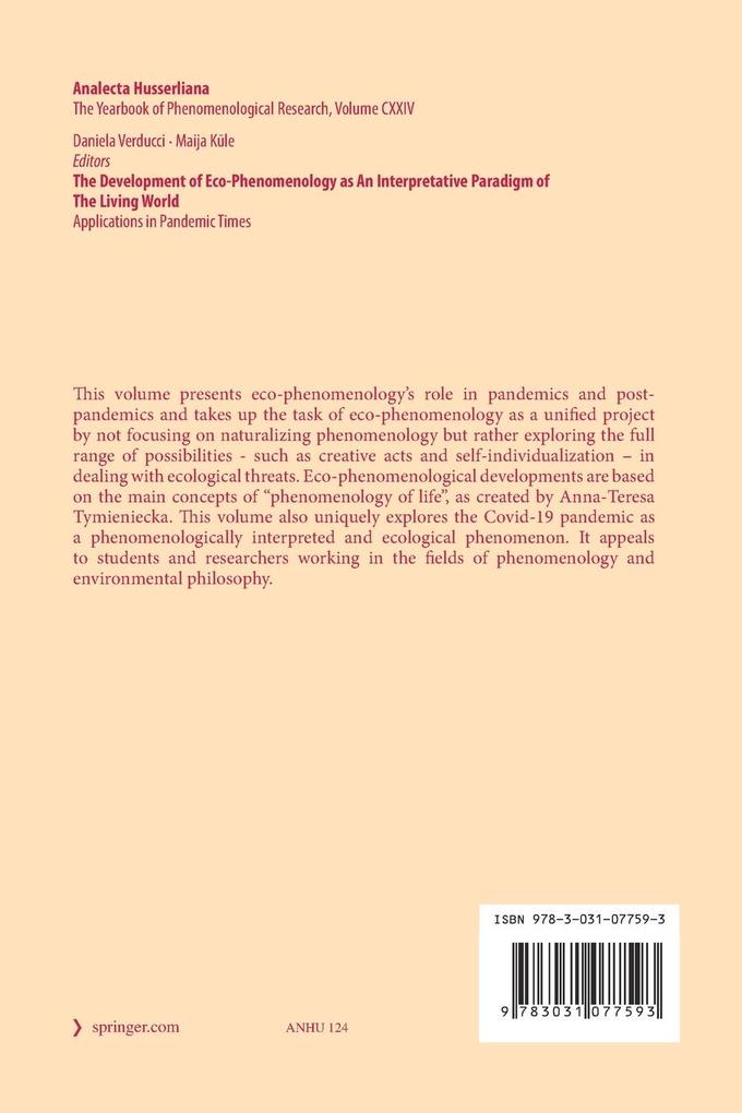 Weitere Ansicht: The Development of Eco-Phenomenology as An Interpretative Paradigm of The Living World
