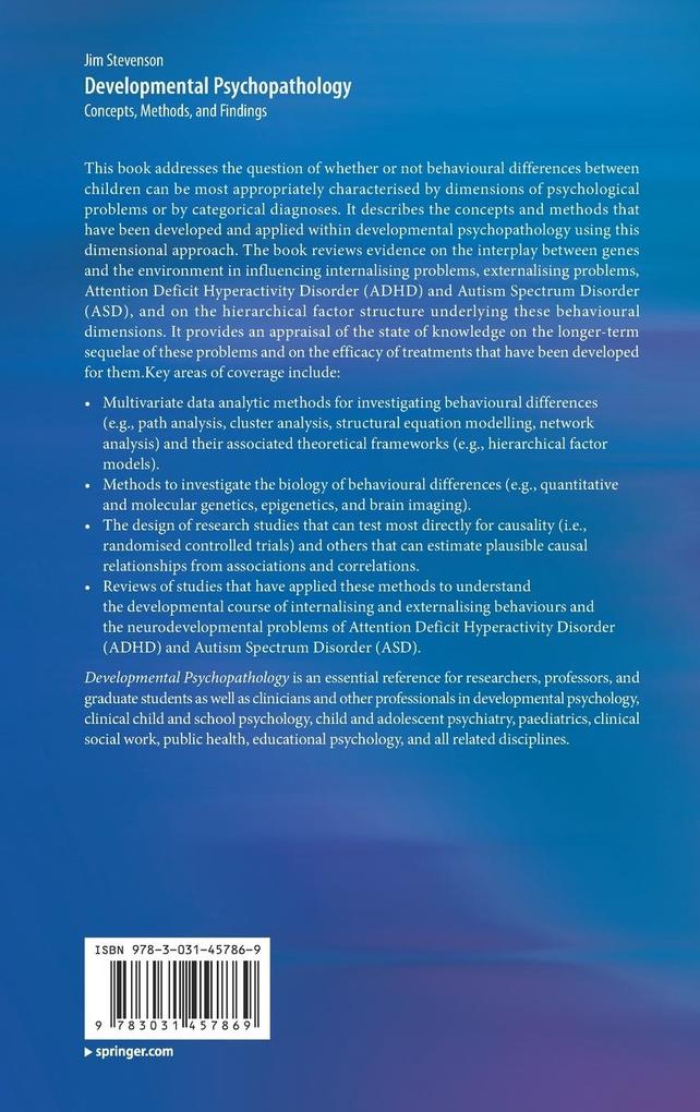 Weitere Ansicht: Developmental Psychopathology | Jim Stevenson