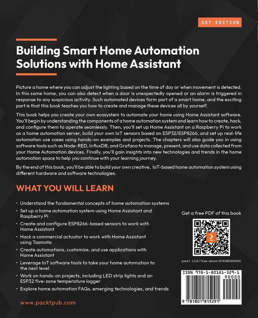 Weitere Ansicht: Building Smart Home Automation Solutions with Home Assistant | Marco Carvalho