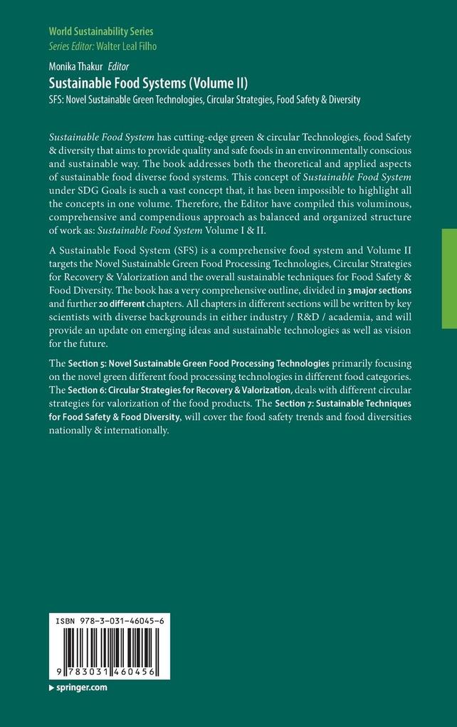 Weitere Ansicht: Sustainable Food Systems (Volume II)