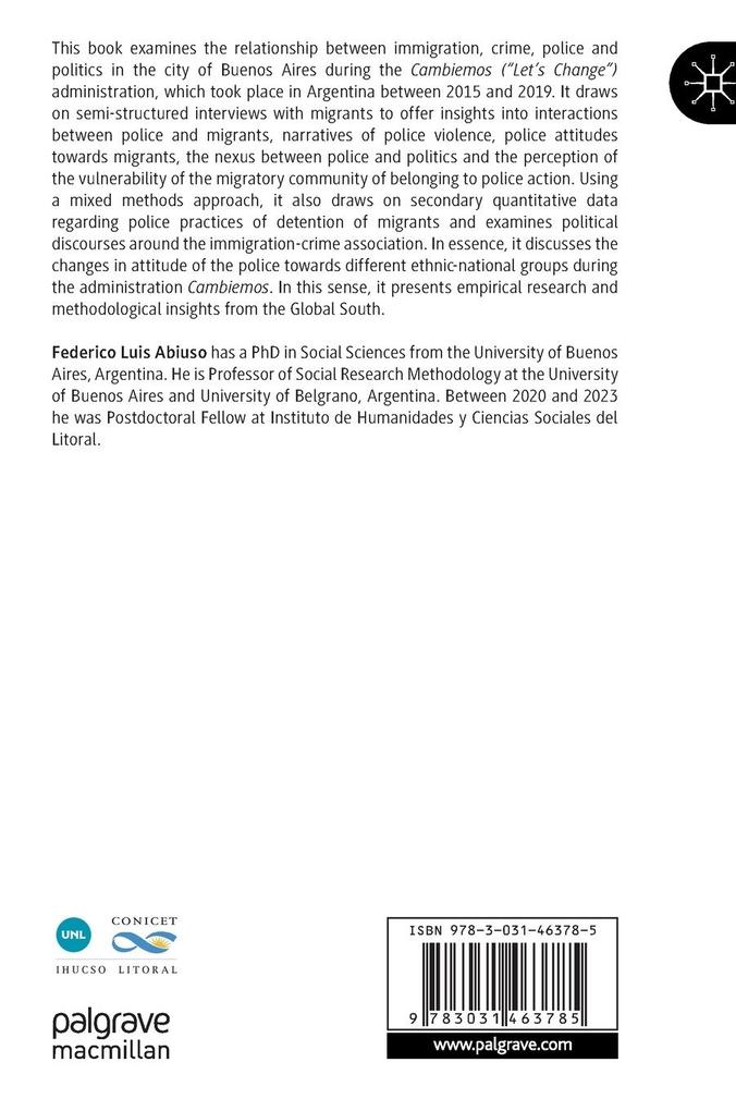 Weitere Ansicht: Police, Politics and the Immigration-Crime Nexus | Federico Luis Abiuso
