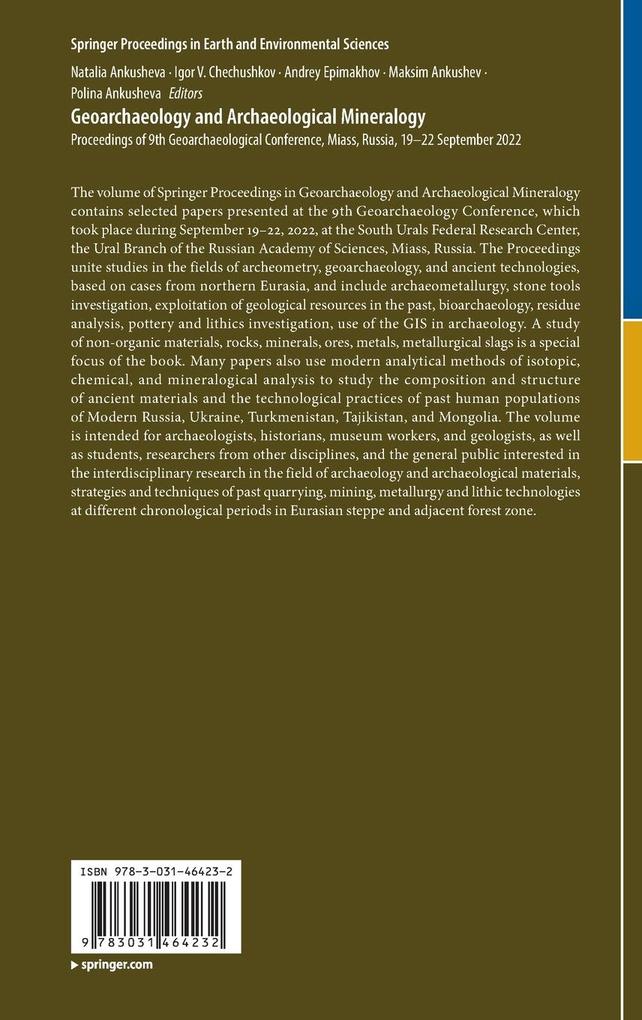 Weitere Ansicht: Geoarchaeology and Archaeological Mineralogy