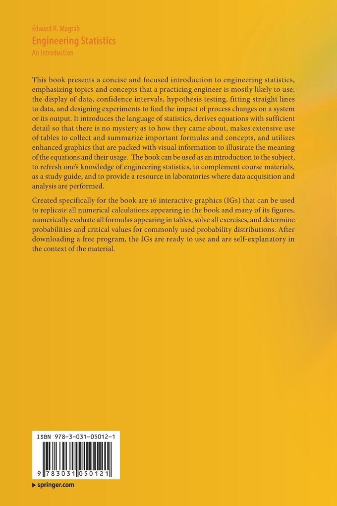 Weitere Ansicht: Engineering Statistics | Edward B. Magrab