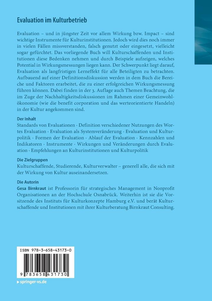 Weitere Ansicht: Evaluation im Kulturbetrieb | Gesa Birnkraut