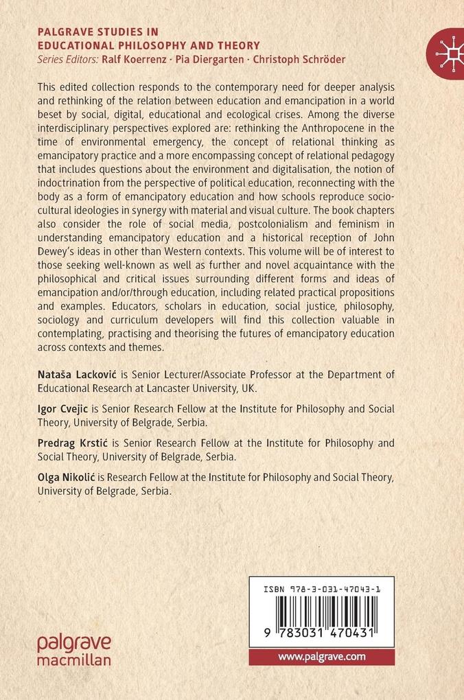 Weitere Ansicht: Rethinking Education and Emancipation