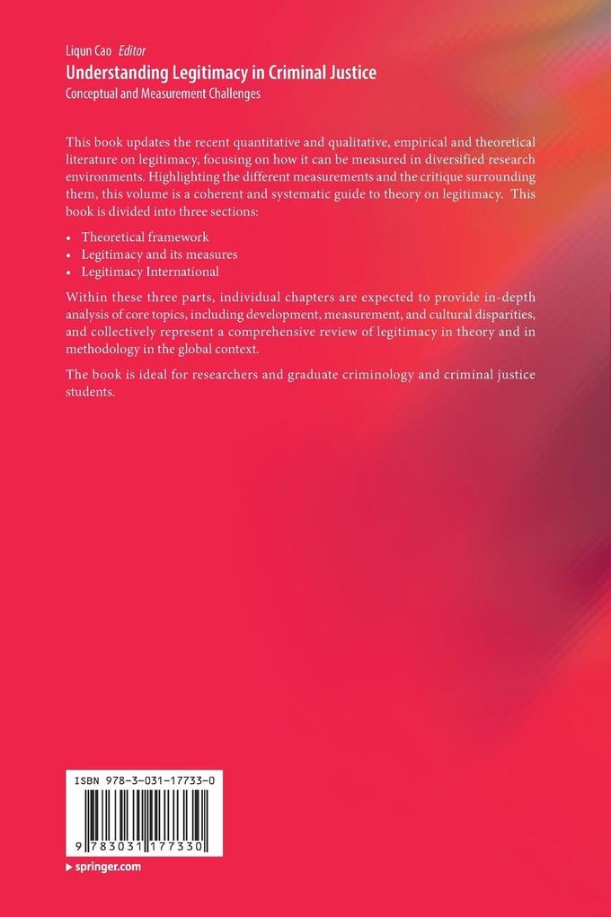 Weitere Ansicht: Understanding Legitimacy in Criminal Justice