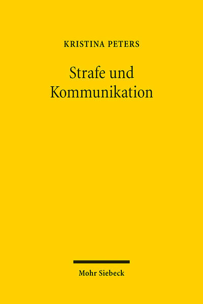Produktbild: Strafe und Kommunikation | Kristina Peters