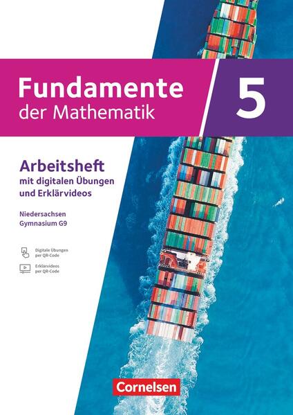Produktbild: Fundamente der Mathematik 5. Schuljahr - Ausgabe Niedersachsen ab 2024 - Arbeitsheft mit Erklärfilmen und digitalen Übungen