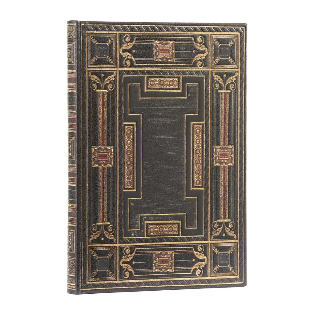 Produktbild: Paperblanks Onyx Asterales Hardcover Journal MIDI Lined Elastic Band Closure 144 Pg 120 GSM