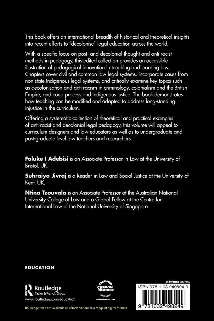 Weitere Ansicht: Decolonisation, Anti-Racism, and Legal Pedagogy