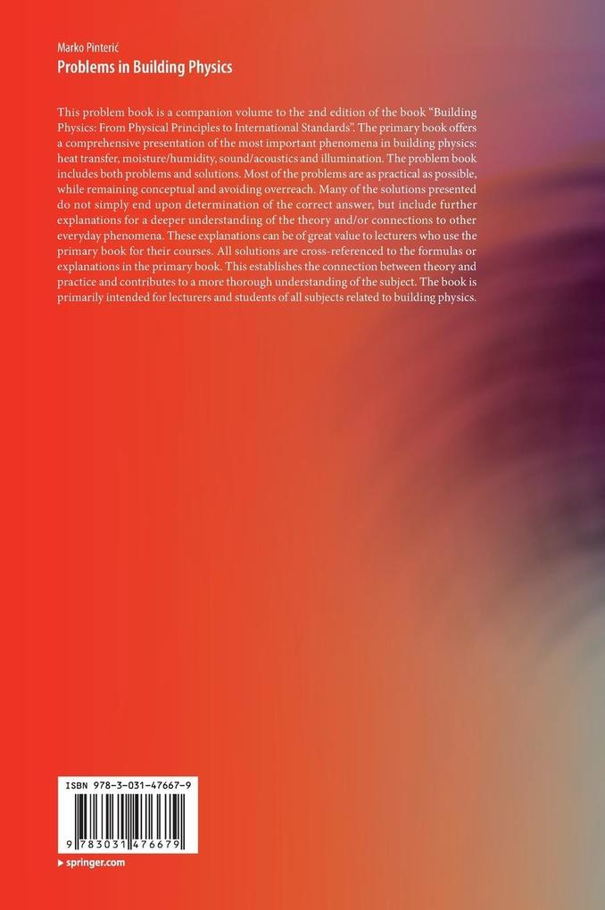 Weitere Ansicht: Problems in Building Physics | Marko Pinteri