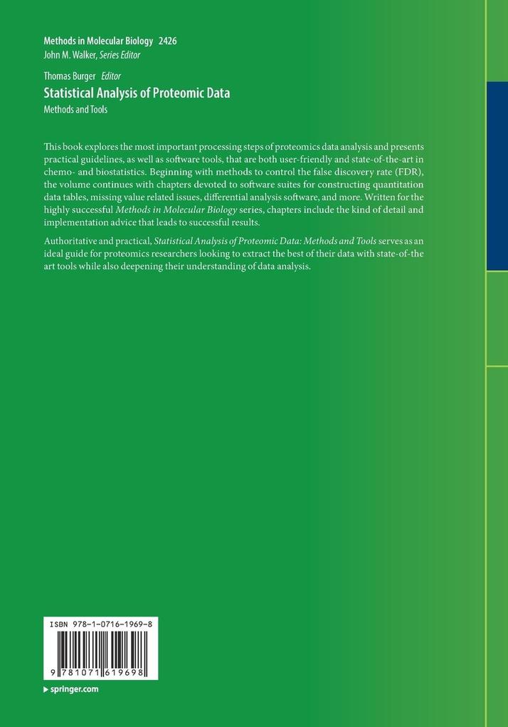 Weitere Ansicht: Statistical Analysis of Proteomic Data