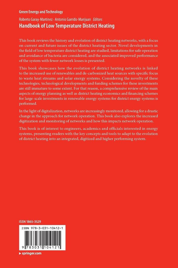 Weitere Ansicht: Handbook of Low Temperature District Heating