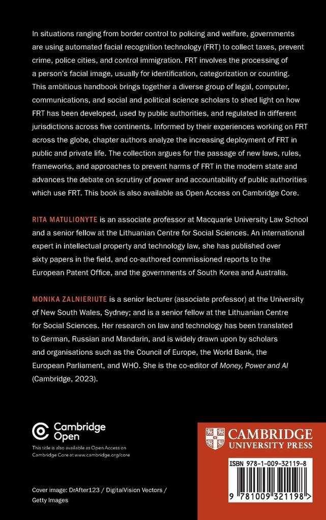 Weitere Ansicht: The Cambridge Handbook of Facial Recognition in the Modern State