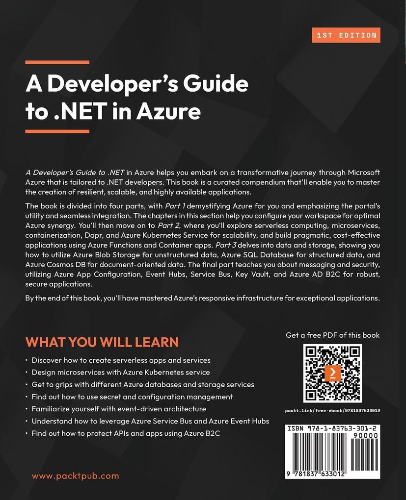 Weitere Ansicht: A Developer's Guide to .NET in Azure | Anuraj Parameswaran, Tamir Al Balkhi