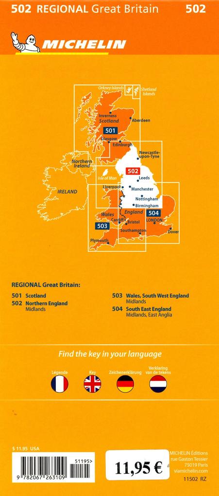 Weitere Ansicht: Michelin England Nord, Midlands
