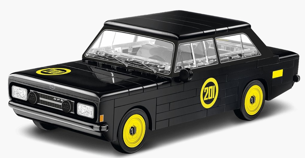 Weitere Ansicht: COBI Youngtimer 24597 - Opel Rekord C-Schwarze Witwe, Bausatz, 1:35, 138 Bauteile