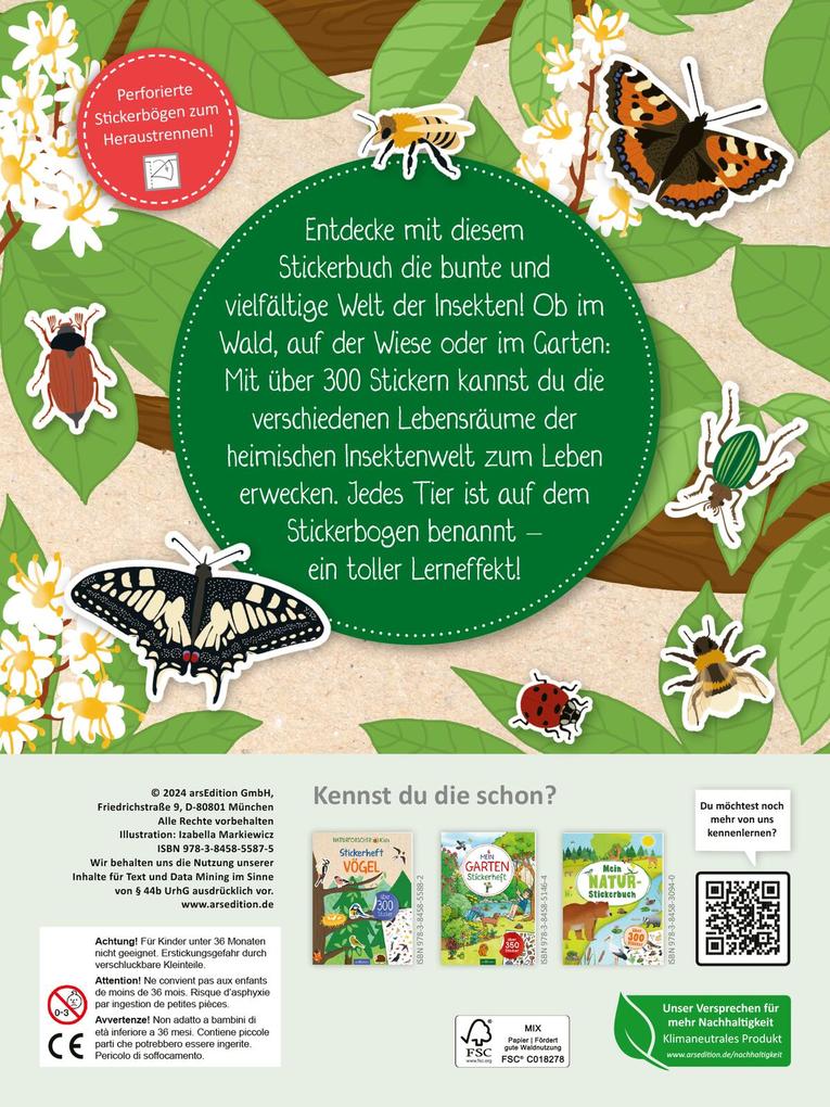 Weitere Ansicht: Naturforscher-Kids - Stickerheft Insekten