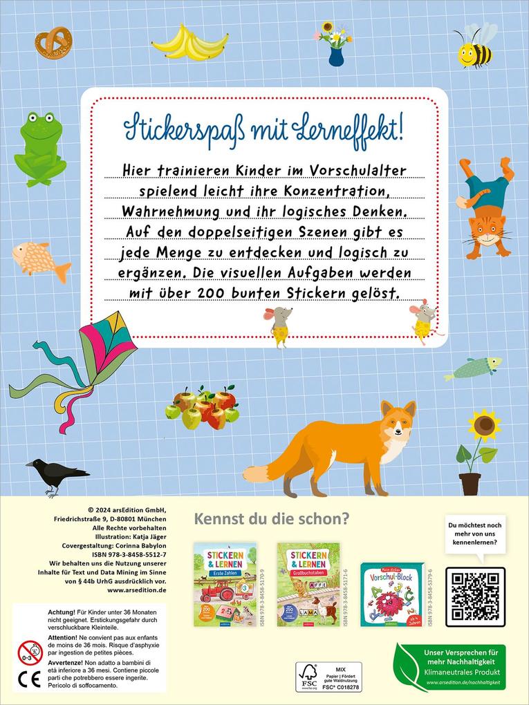 Weitere Ansicht: Stickern und Lernen - Denkspiele