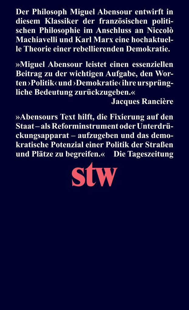 Weitere Ansicht: Demokratie gegen den Staat | Miguel Abensour