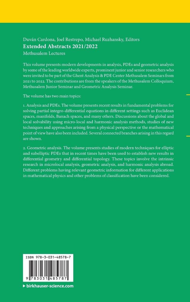 Weitere Ansicht: Extended Abstracts 2021/2022