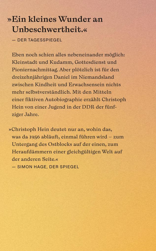 Weitere Ansicht: Von allem Anfang an | Christoph Hein